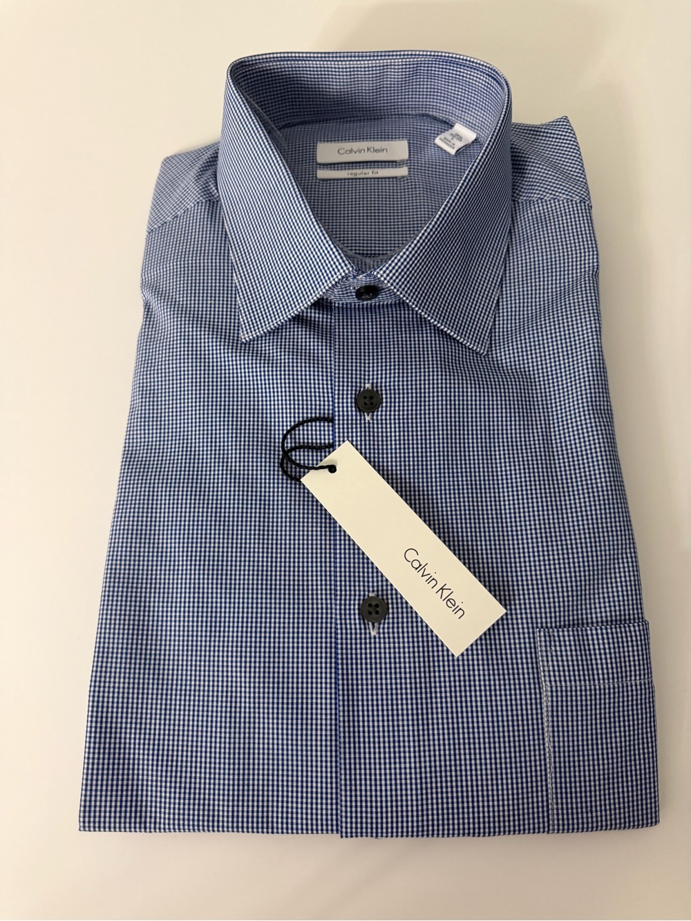 Calvin Klein Men's Navy Blue Dress Shirt
